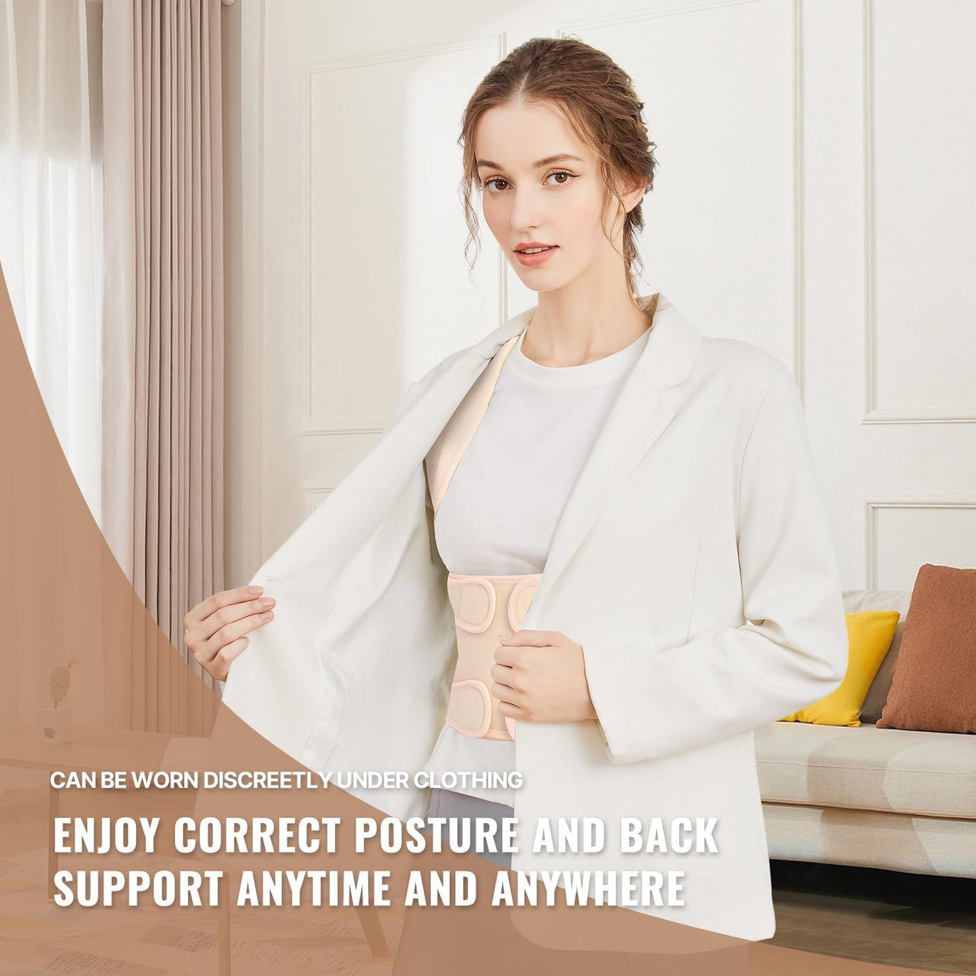 Fit Geno posture corrector for back pain addressing both upper and lower back issues effectively.
