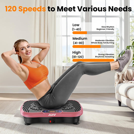 AXV Weight Loss Vibrating Platform - Full Body Shaker Exercise Machine with Remote, Bands &amp; BT Speaker - Dreamchaser Headquarters