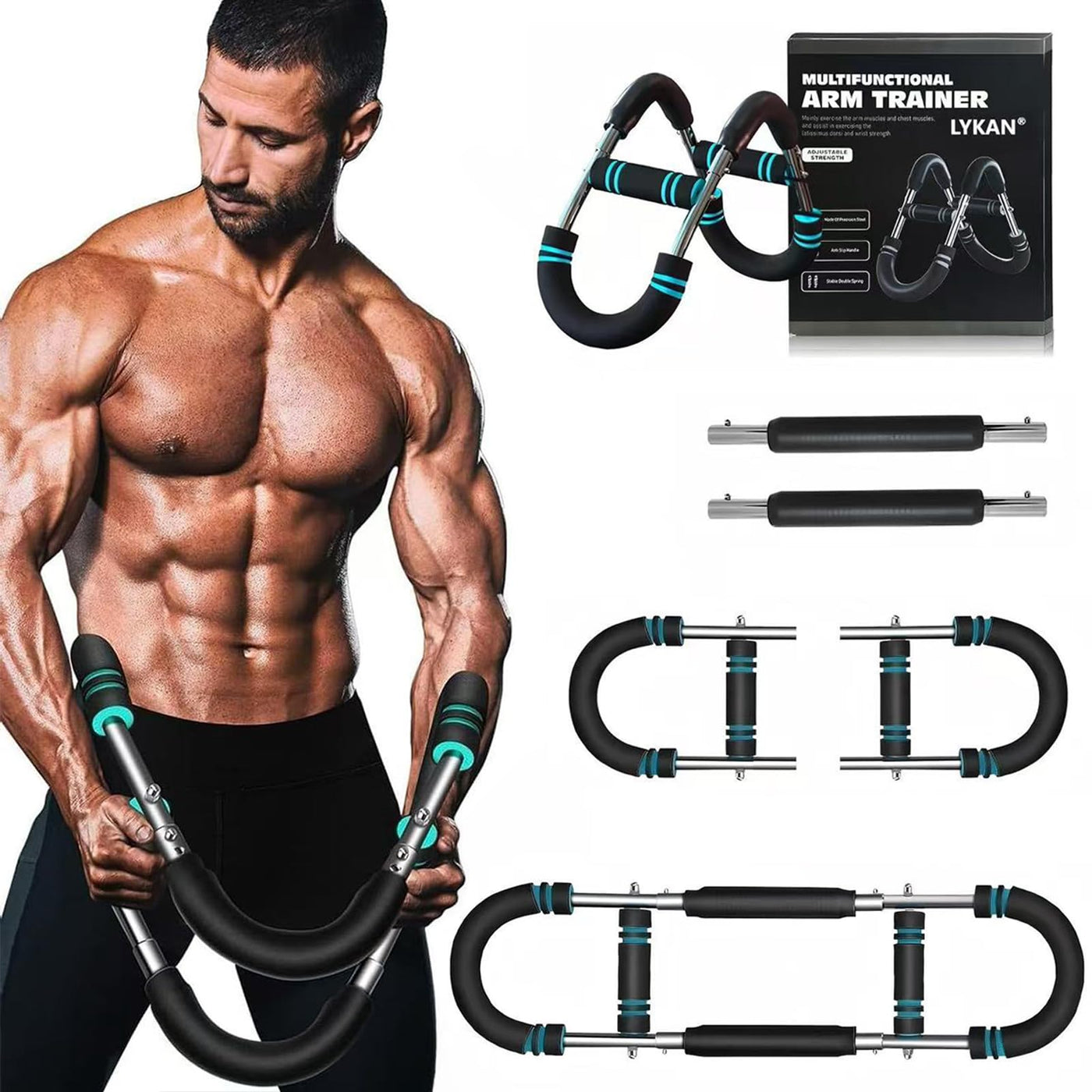 Saker Twister Arm Trainer, a versatile adjustable arm trainer designed for chest workouts and upper body strength.