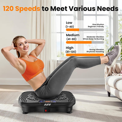 AXV Vibration Plate with remote control, enhancing workouts for weight loss on a vibrating platform.