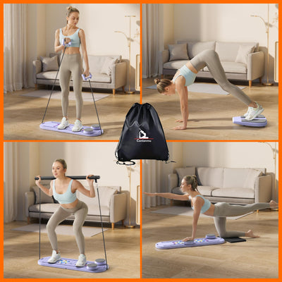 User-friendly Pilates workout board - multifunctional ab board with easy navigation for exercise tracking.