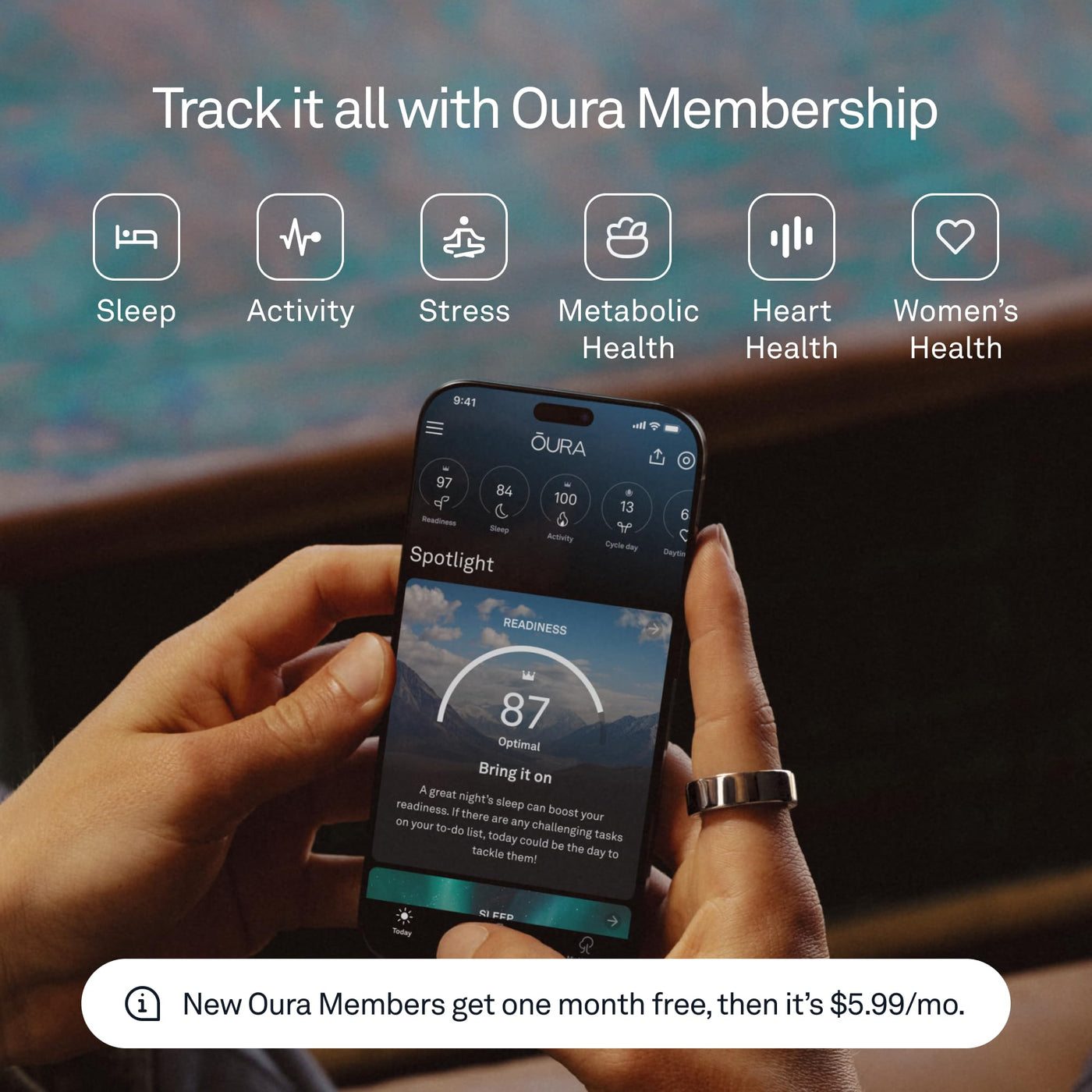Oura Ring 4 - Silver - Size 10 - Smart Ring - Size First with Oura Ring 4 Sizing Kit - Sleep Tracking Wearable - Heart Rate - Fitness Tracker - Dreamchaser Headquarters