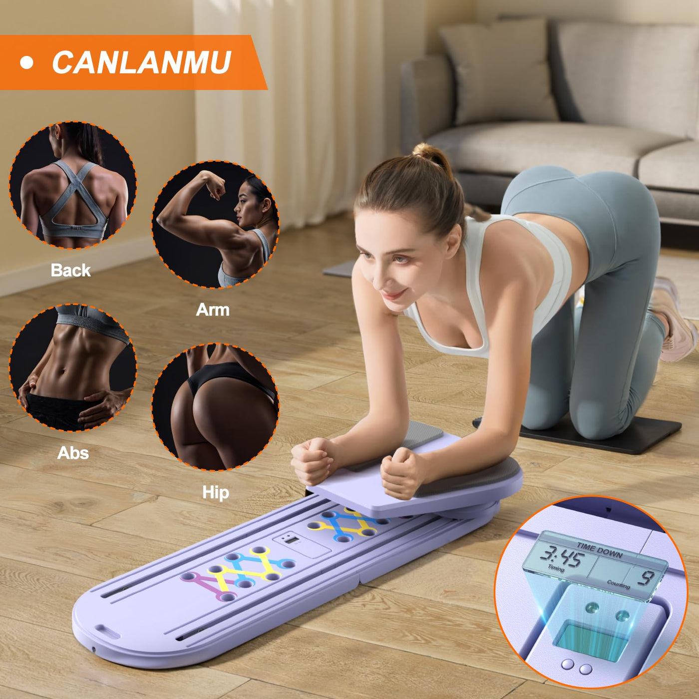 Versatile at-home Pilates board - multifunctional ab board perfect for diverse fitness routines.