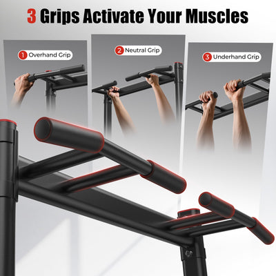 Sportsroyals Power Tower's diverse exercise options including the pull up bar for home gym enthusiasts.