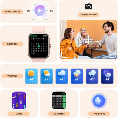 Smart Watch for Women Men, Smartwatch for iPhone & Android Bluetooth (Answer/Call) Built-in Alexa, 1.91" HD Fitness Tracker with 105+ Sport Modes, IP68 Waterproof, Sleep/Heart Rate/SpO2/Stress Monitor - Dreamchaser Headquarters