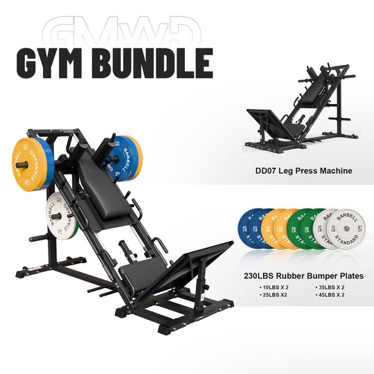 GMWD Leg Press Hack Squat Machine Combo, Leg Press Machine with Linear Bearing, Lower Body with Weight Storage for Quads, Hamstring, Glutes, Home Gym Exercise Equipment - Dreamchaser Headquarters