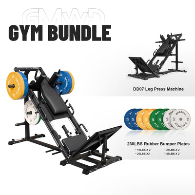 GMWD Leg Press Hack Squat Machine Combo, Leg Press Machine with Linear Bearing, Lower Body with Weight Storage for Quads, Hamstring, Glutes, Home Gym Exercise Equipment - Dreamchaser Headquarters