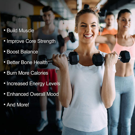Rubber Hex Dumbbell Set for Full Body Strength Training | DreamChaserHQ