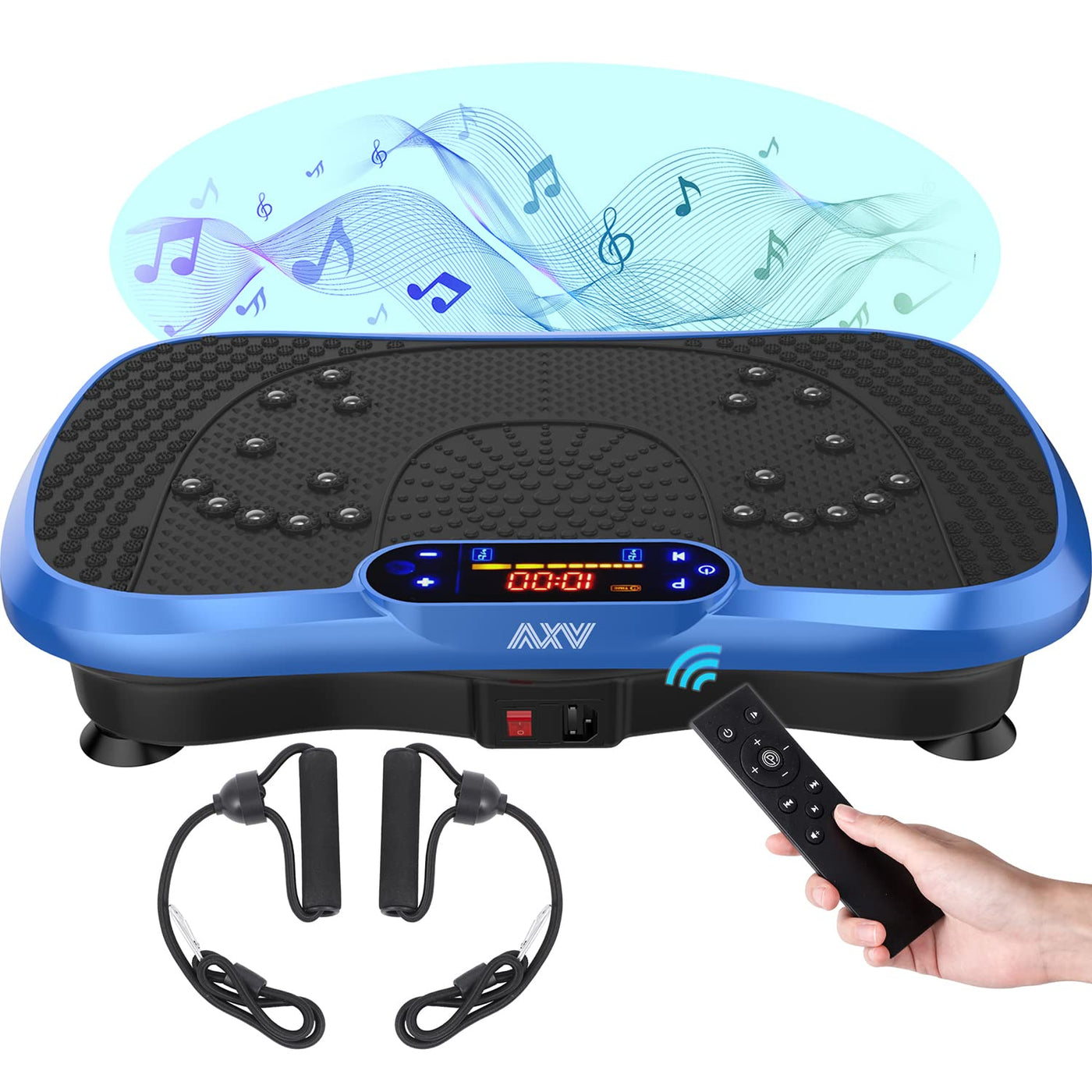Remote controlled AXV Vibration Plate, enhancing the weight loss experience on this vibrating platform.