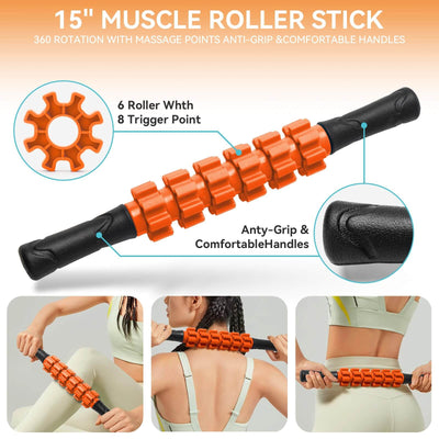 Krightlink 5 in1 Foam Roller Set for Deep Tissue Muscle Massage, High Density Fitness Exercise Foam Roller, Massage Roller, Massage Ball - Dreamchaser Headquarters