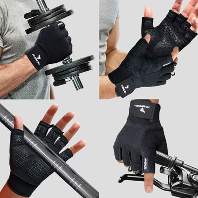 A pair of ATERCEL Workout Gloves designed for excellent grip, ideal as workout gloves for weight lifting.