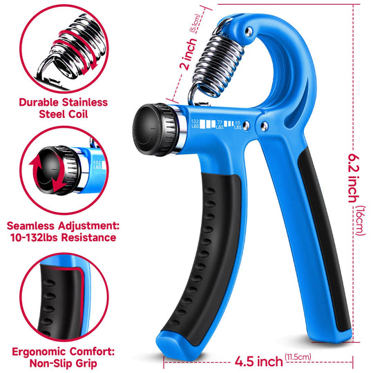 Ergonomically designed FitBeast hand grip strengthener, enhances grip during workouts and reduces injury risk.