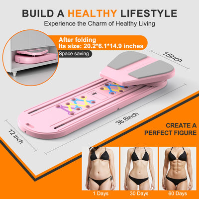 Comfortable Pilates fitness board - multifunctional ab board with knee protection and high weight capacity.