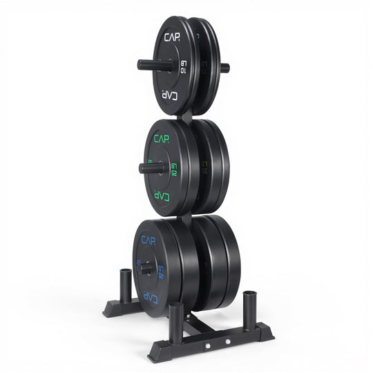 CAP Olympic Bumper Plate Weight Set 100–370LB for Home Gyms