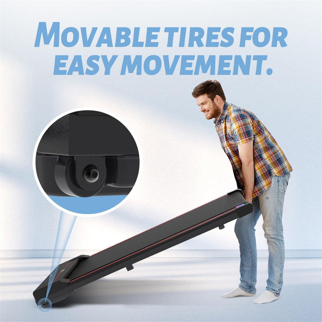 Image of a compact Walking Pad Treadmill, demonstrating its efficiency as a portable treadmill for home.