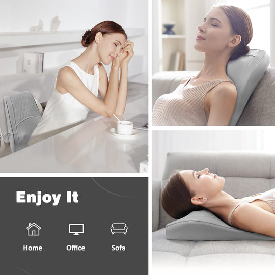 Boriwat Back Massager with Heat, ideal for family gifts providing relaxation for all ages.
