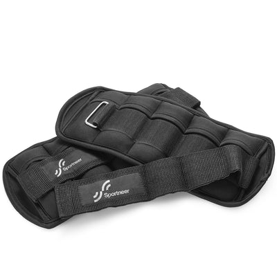 Sportneer Adjustable Weighted Ankle Weights Set 1 Pair 2 4 6 8 10 Lbs Leg Weight Straps for Women Men for Gym,Fitness, Workout,Walking, Jogging,1-5 lbs for Each Ankle, 1 Pair 2-10 lbs (Black) - Dreamchaser Headquarters