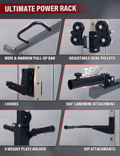 Major Fitness Drone3 Machine – All-in-One Home Gym Squat Rack with Weight Bar, Cable Crossover Machine - Dreamchaser Headquarters
