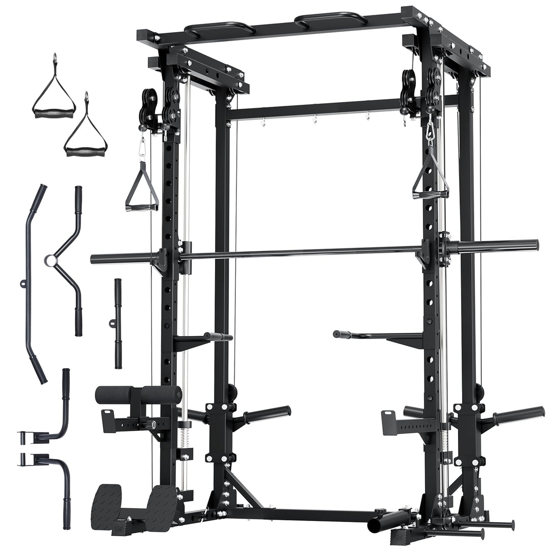 Major Fitness Drone3 Machine – All-in-One Home Gym Squat Rack with Weight Bar, Cable Crossover Machine - Dreamchaser Headquarters