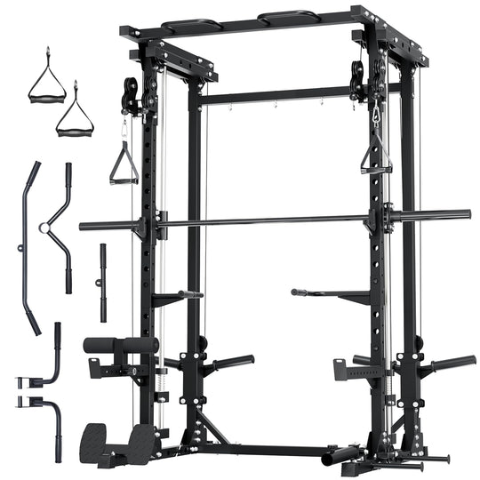 Major Fitness Drone3 Machine – All-in-One Home Gym Squat Rack with Weight Bar, Cable Crossover Machine - Dreamchaser Headquarters