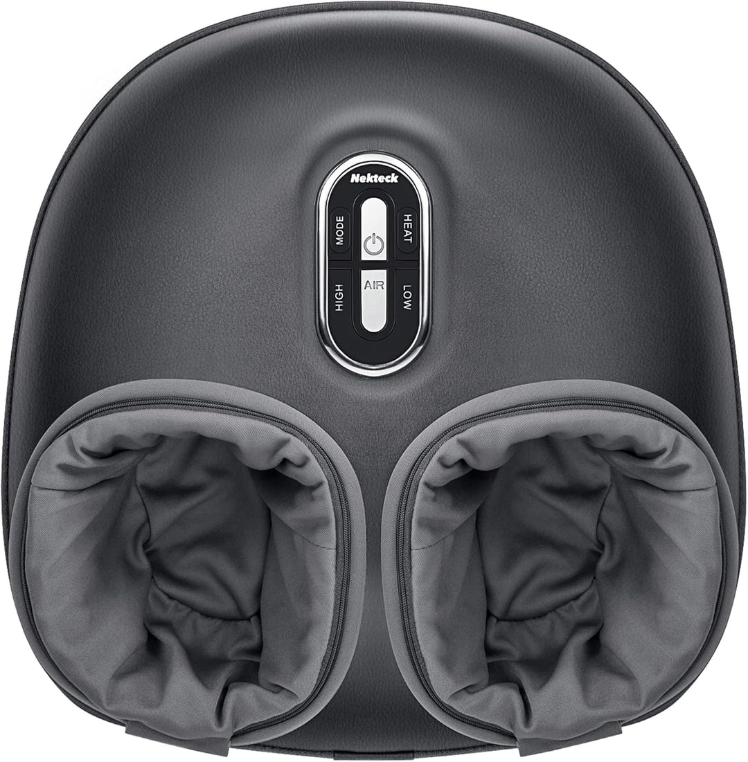 Final product display of the Nekteck Shiatsu Foot Massager highlighting its features for effective deep tissue foot therapy.