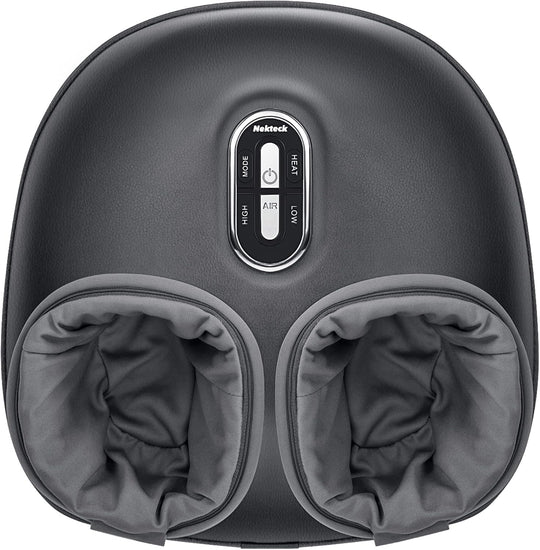 Final product display of the Nekteck Shiatsu Foot Massager highlighting its features for effective deep tissue foot therapy.