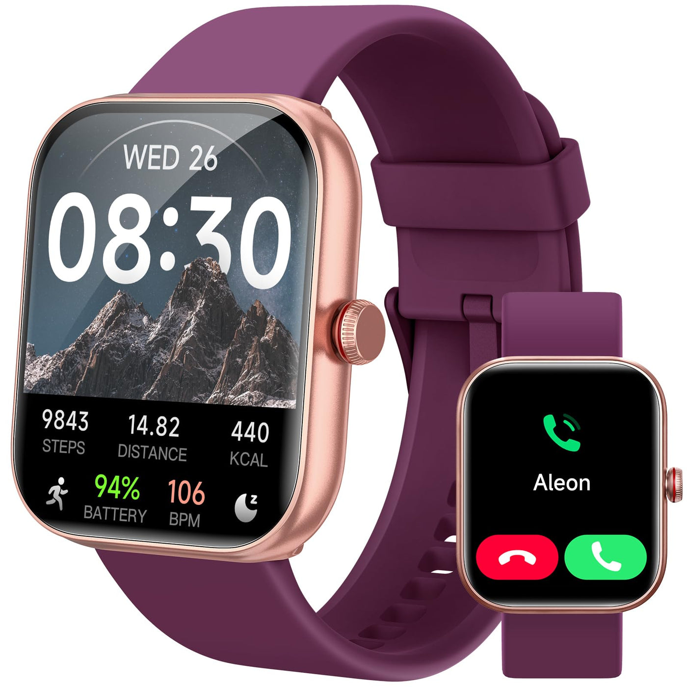 Smart Watch for Women Men, Smartwatch for iPhone & Android Bluetooth (Answer/Call) Built-in Alexa, 1.91" HD Fitness Tracker with 105+ Sport Modes, IP68 Waterproof, Sleep/Heart Rate/SpO2/Stress Monitor - Dreamchaser Headquarters