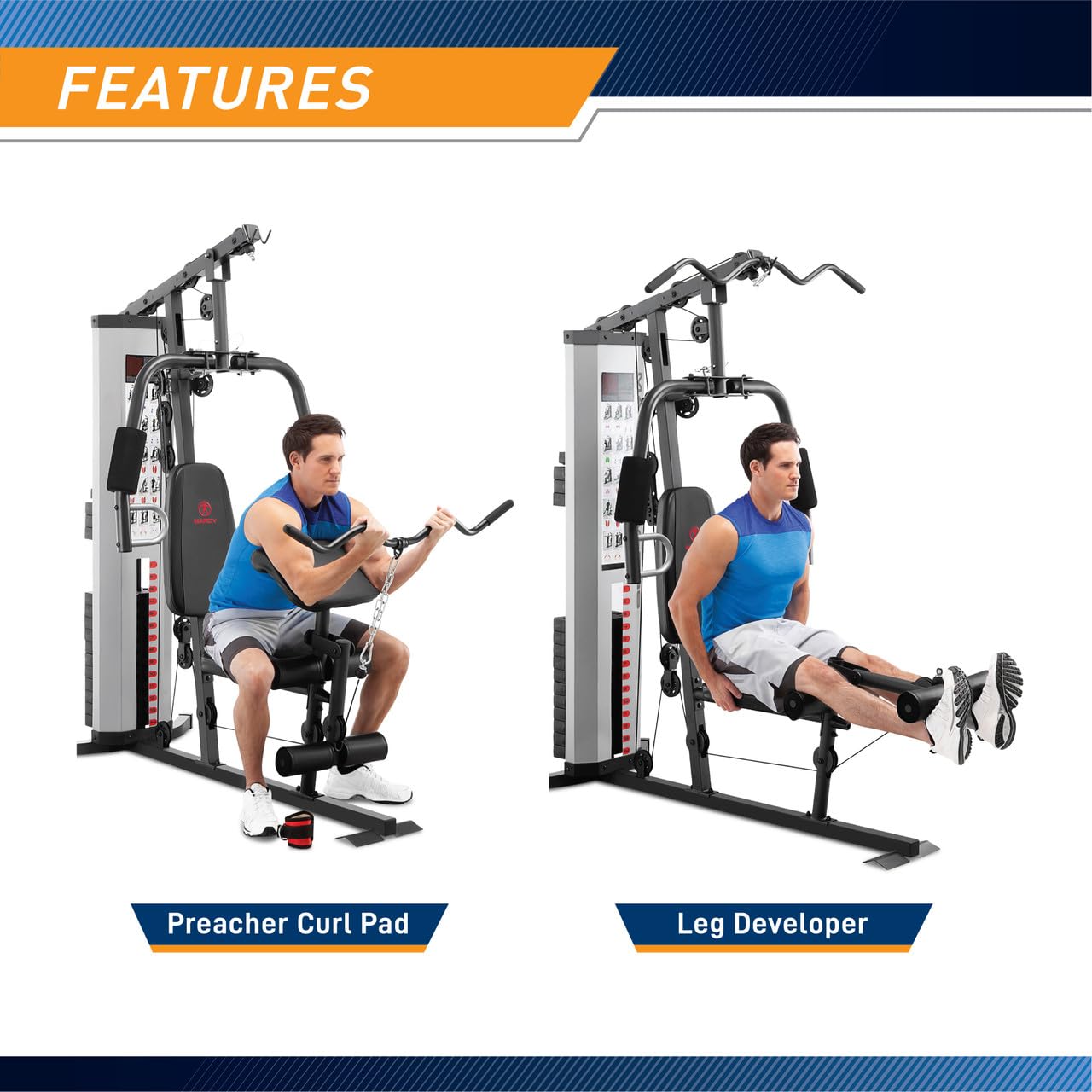 Marcy MWM-988 Multifunction Steel Home Gym 150lb Weight Stack Machine - Dreamchaser Headquarters