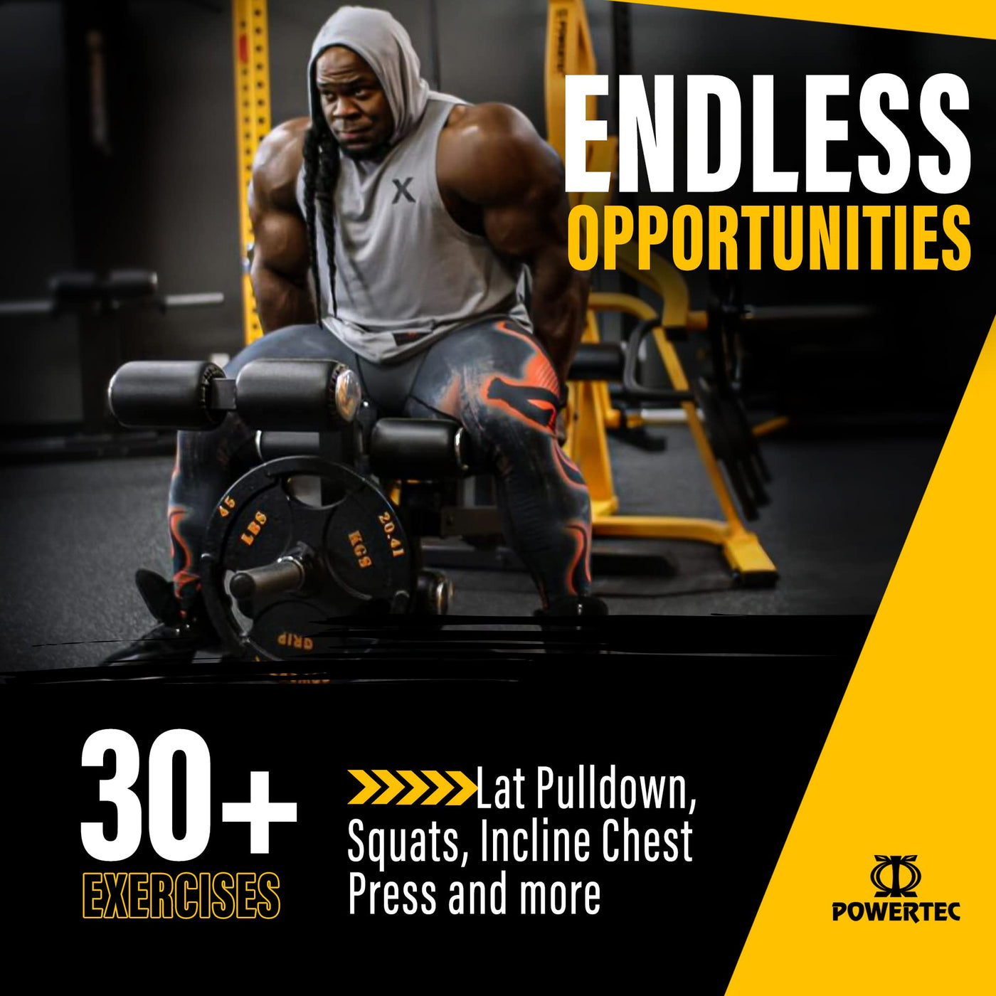 Powertec Fitness Workbench LeverGym - Workout Bench, 500 LB Weight Capacity, Black - Gym Equipment for Home - Adjustable Full Body Workout Machine - Dreamchaser Headquarters