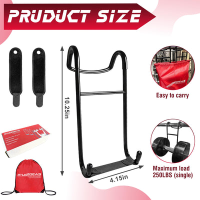 Durable Mad Spotter Pro 2.0 Dumbbell Hooks showcasing sturdy steel design, great for stable and safe bench press exercises.