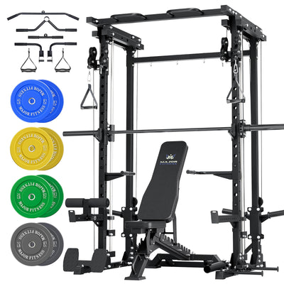 Major Fitness Drone3 Machine – All-in-One Home Gym Squat Rack with Weight Bar, Cable Crossover Machine - Dreamchaser Headquarters