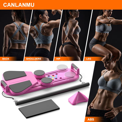 Complete tarining set including multifuncional ab board - perfect for comprehensive workouts.