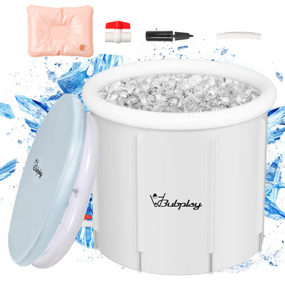 Versatile XL Ice Bath Tub setup in various conditions, ideal for cold plunge therapy at any temperature.