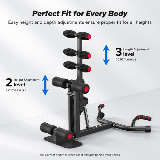 MERACH Deep Squat Machine for Women, Adjustable Glutes Trainer Machine, Core &amp; Leg Exercise, Push Up Workout Equipment at Home Gym(Blue) - Dreamchaser Headquarters