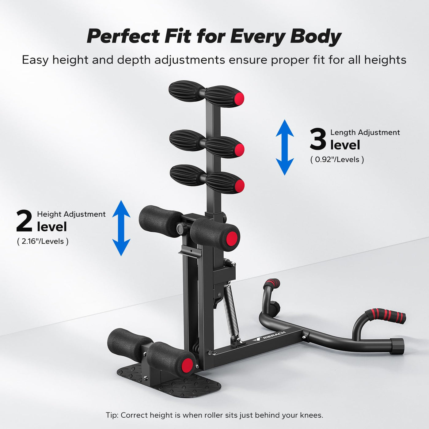 MERACH Deep Squat Machine for Women, Adjustable Glutes Trainer Machine, Core & Leg Exercise, Push Up Workout Equipment at Home Gym(Blue) - Dreamchaser Headquarters