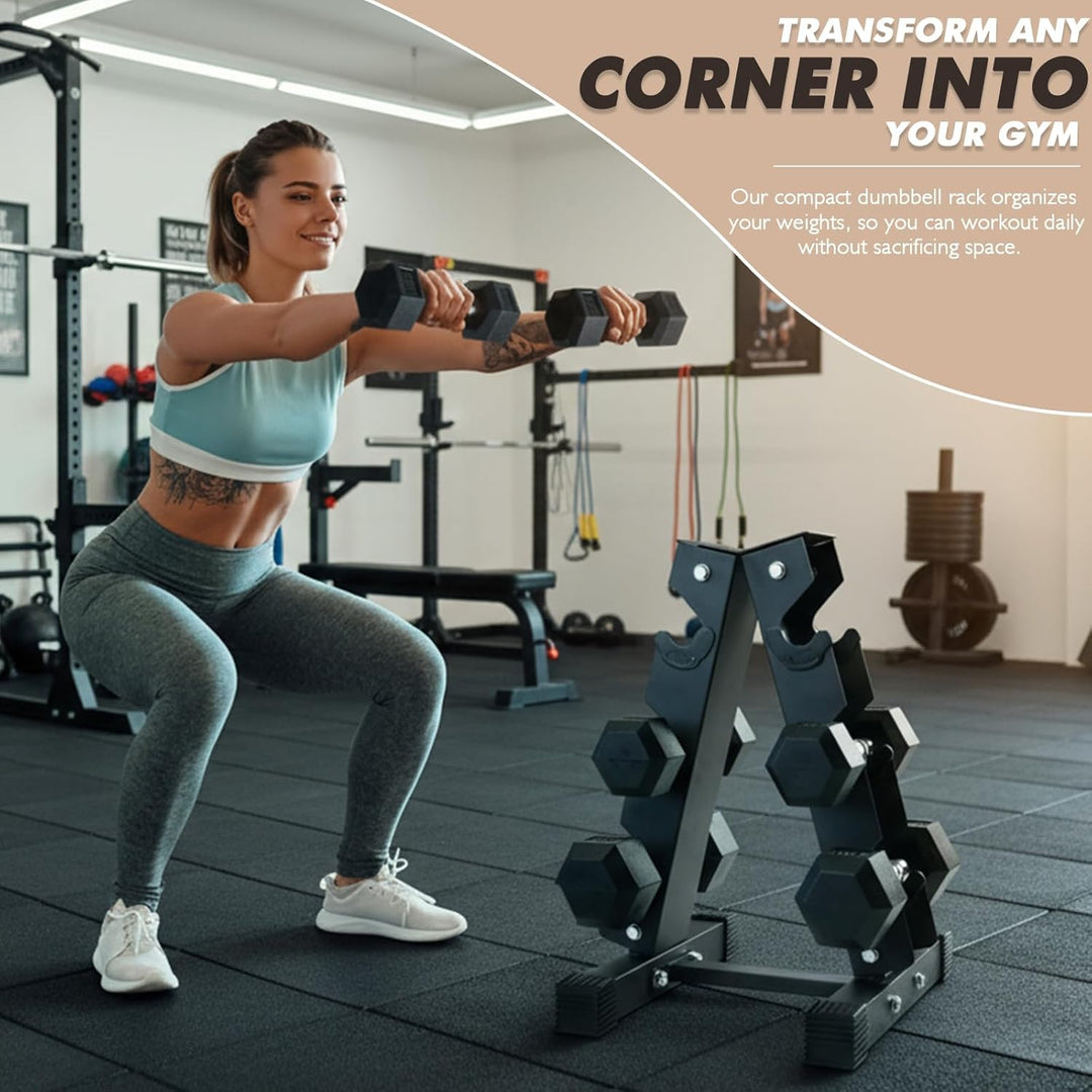 Rubber Hex Dumbbell Set for Full Body Strength Training | DreamChaserHQ