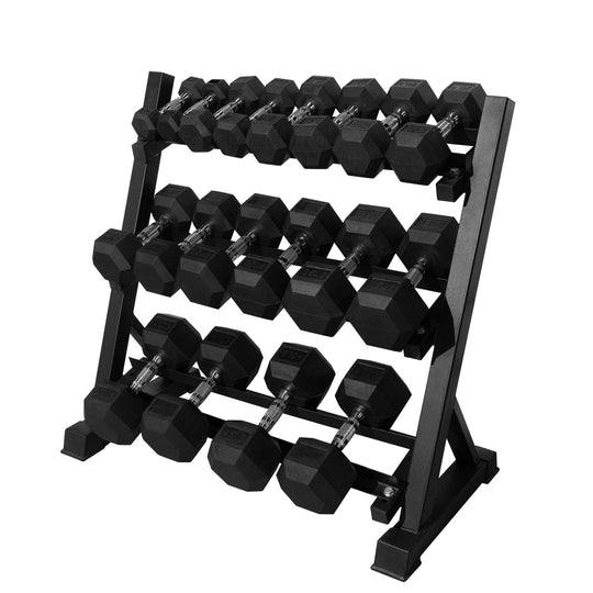 Rubber Hex Dumbbell Set for Full Body Strength Training | DreamChaserHQ
