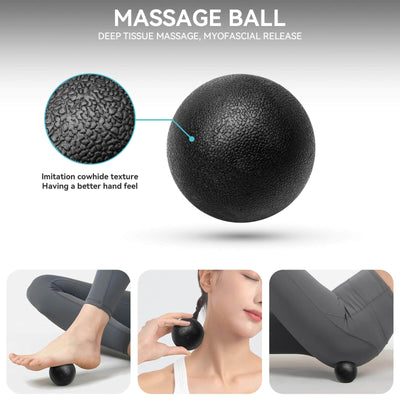 Krightlink 5 in1 Foam Roller Set for Deep Tissue Muscle Massage, High Density Fitness Exercise Foam Roller, Massage Roller, Massage Ball - Dreamchaser Headquarters