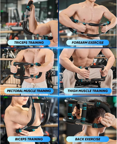 Close-up of the Saker Twister Arm Trainer showcasing its adjustable strength settings for personalized workouts.