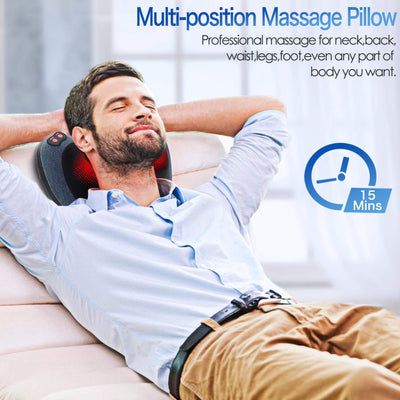 Neck and Shoulder Targeting - Focused relief offered by the Papillon massage pillow with heat.