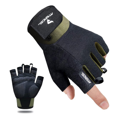 Side view of ATERCEL Workout Gloves highlighting stretchy material, perfect for workout gloves for weight lifting.