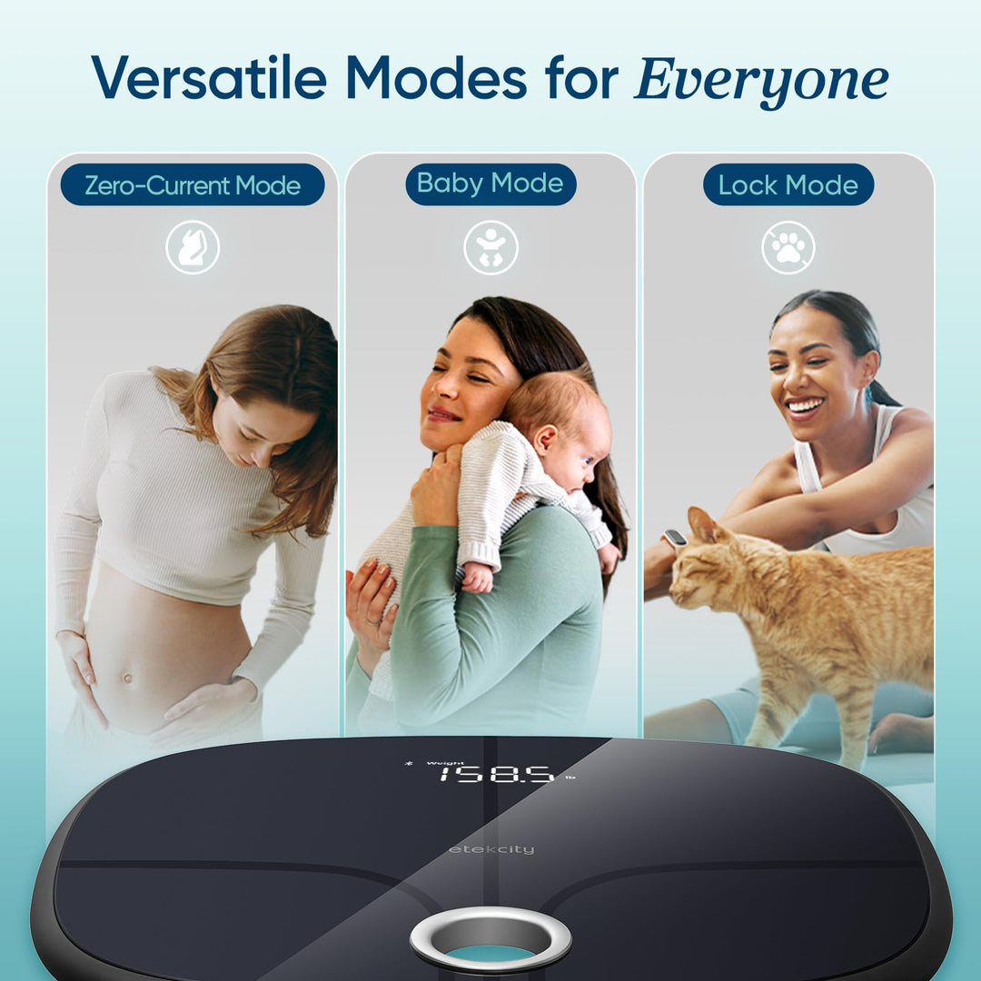 Etekcity Bluetooth Body Composition Scale - Digital Weight Scale with BMI, Body Fat &amp; Muscle Mass Tracking - Dreamchaser Headquarters