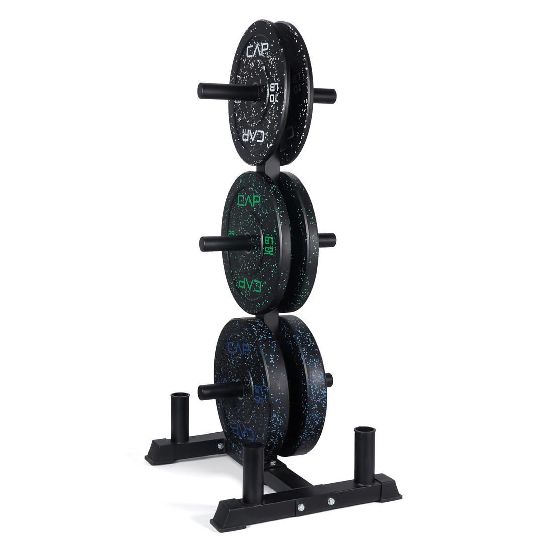 CAP Olympic Bumper Plate Weight Set 100–370LB for Home Gyms
