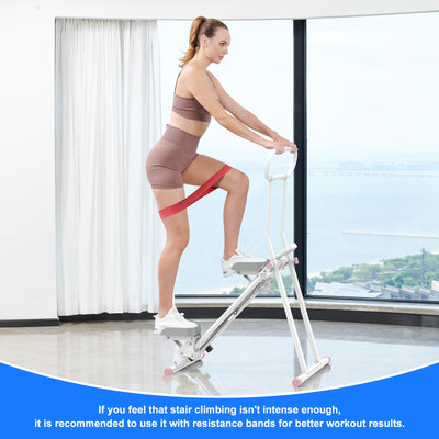 Man and woman exercising together on the HXD-ERGO vertical climber machine, promoting healthy habits.