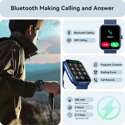 Smart Watch for Women Men, Smartwatch for iPhone & Android Bluetooth (Answer/Call) Built-in Alexa, 1.91" HD Fitness Tracker with 105+ Sport Modes, IP68 Waterproof, Sleep/Heart Rate/SpO2/Stress Monitor - Dreamchaser Headquarters