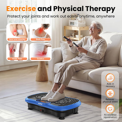 User engaging with AXV Vibration Plate, showcasing its effectiveness as a weight loss vibrating platform.