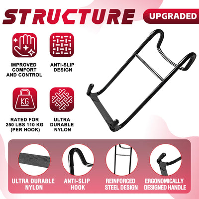 Dumbbell Spotter Hooks included in the Mad Spotter Pro 2.0 set, ideal dumbbell hooks for bench press workouts with ergonomic grips.