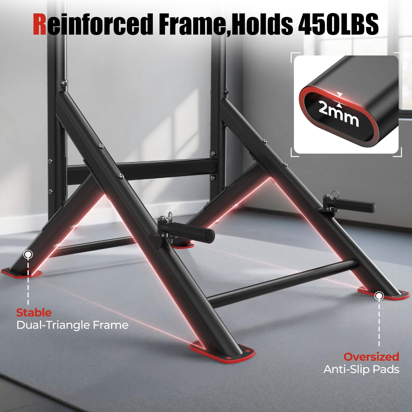 Assembly process of the Sportsroyals Power Tower featuring the pull up bar for home gym, easy and hassle-free.