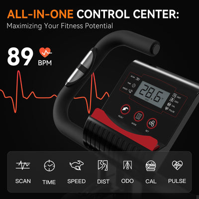 Experience quiet workouts with the foldable exercise bike's near-silent operation.