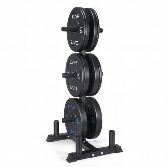 CAP Olympic Bumper Plate Weight Set 100–370LB for Home Gyms